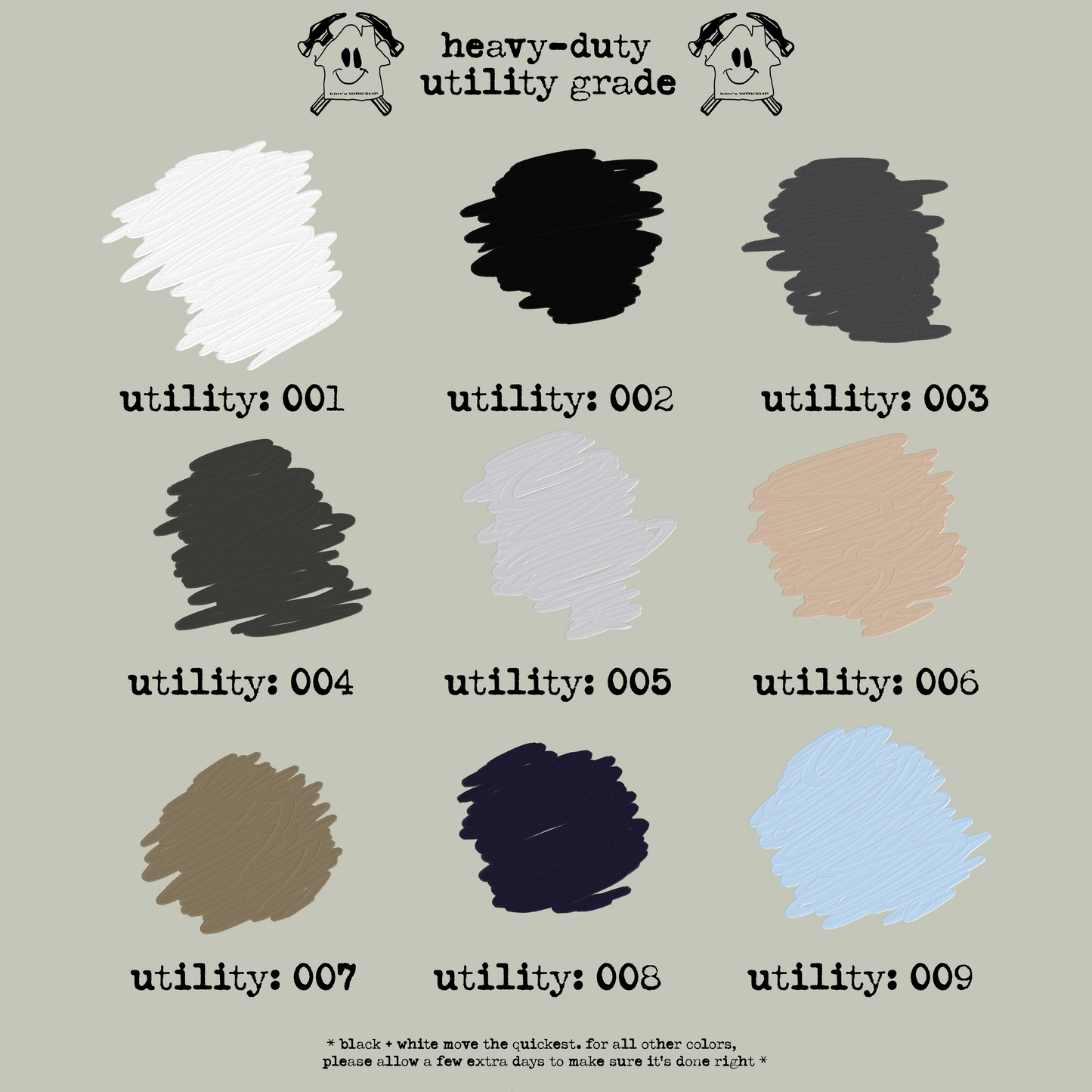 kim’s WRKSHP™ base utility grade tee